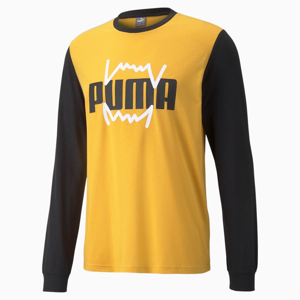 Puma Splash Shooting Skjorte Herre Gul Svarte | GW0821756