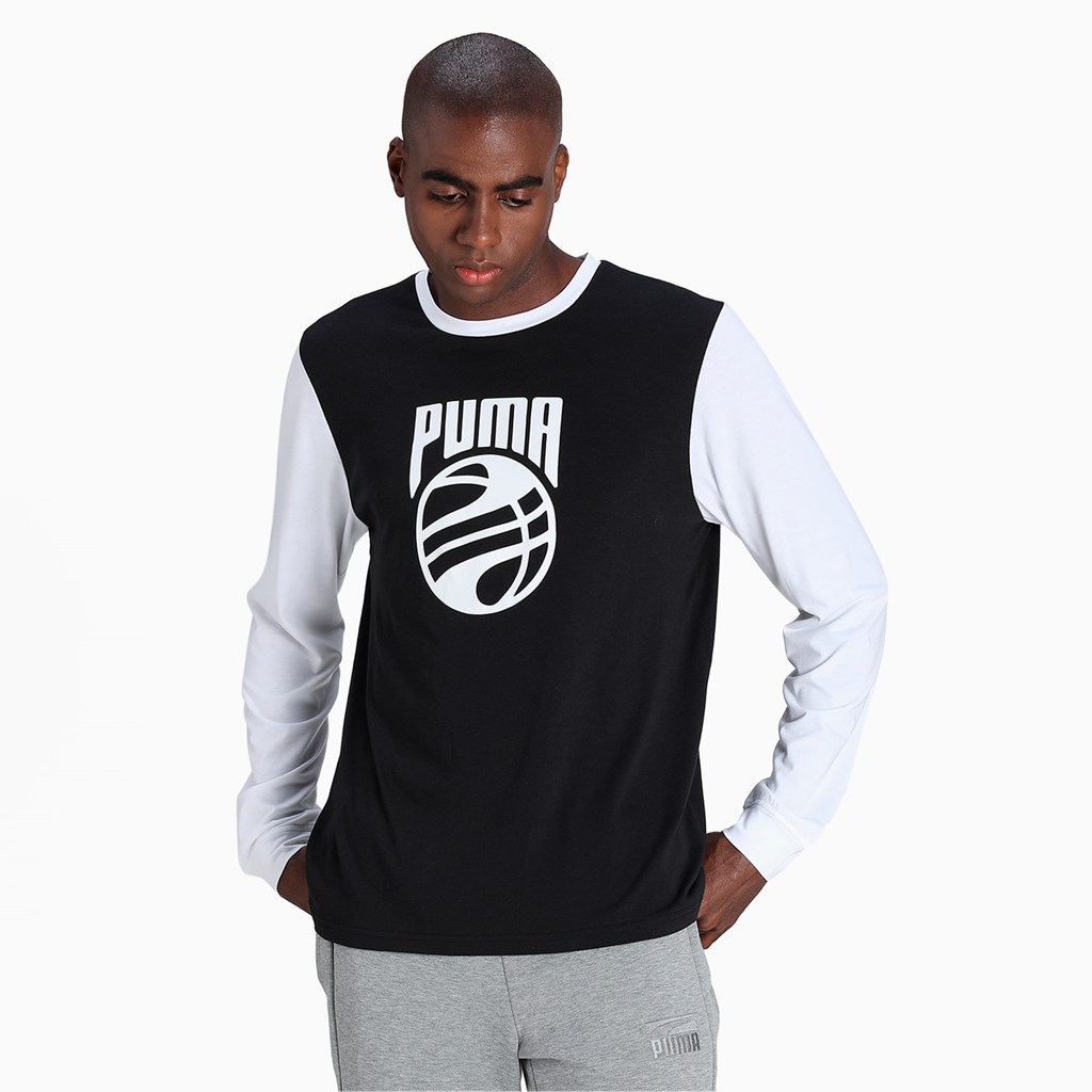 Puma Splash Shooting Skjorte Herre Hvite Svarte | LY8061394