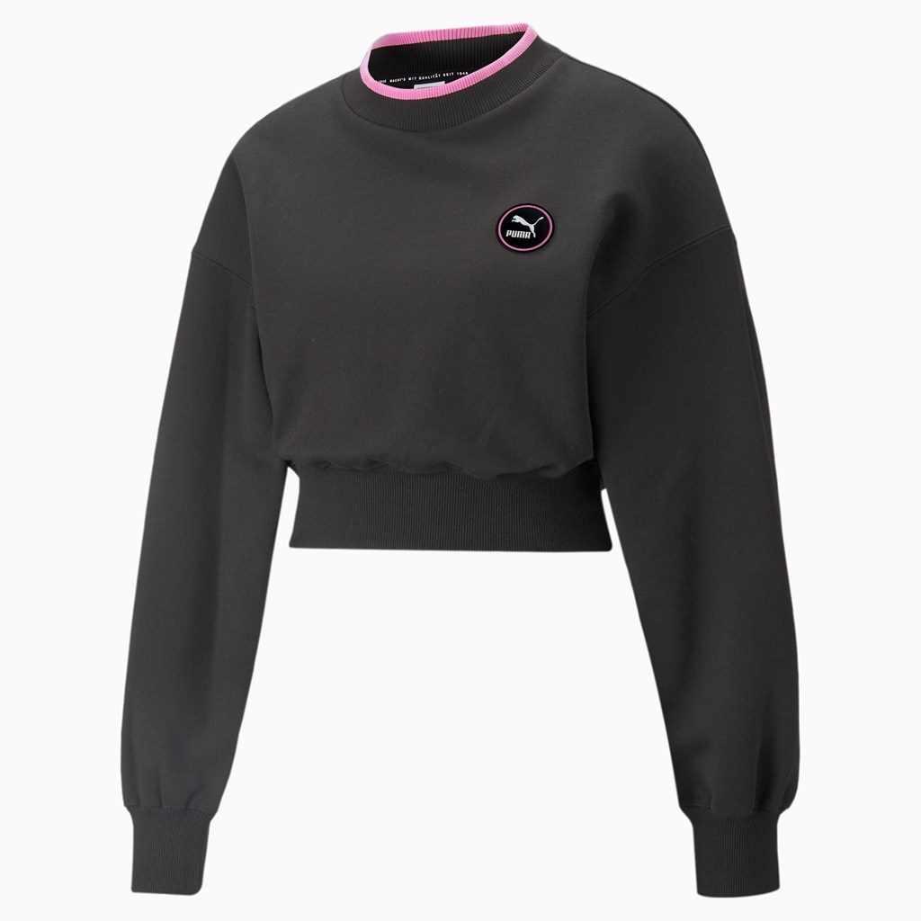 Puma Sportswear by PUMA Crew Neck Sweatshirt Dame Svarte | TW0587314