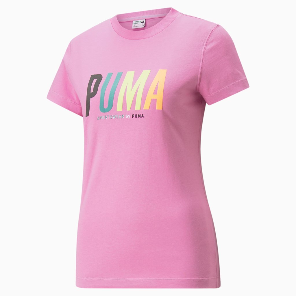 Puma Sportswear by PUMA Graphic Løpe Tskjorte Dame Opera Mauve | 316XJNZDO