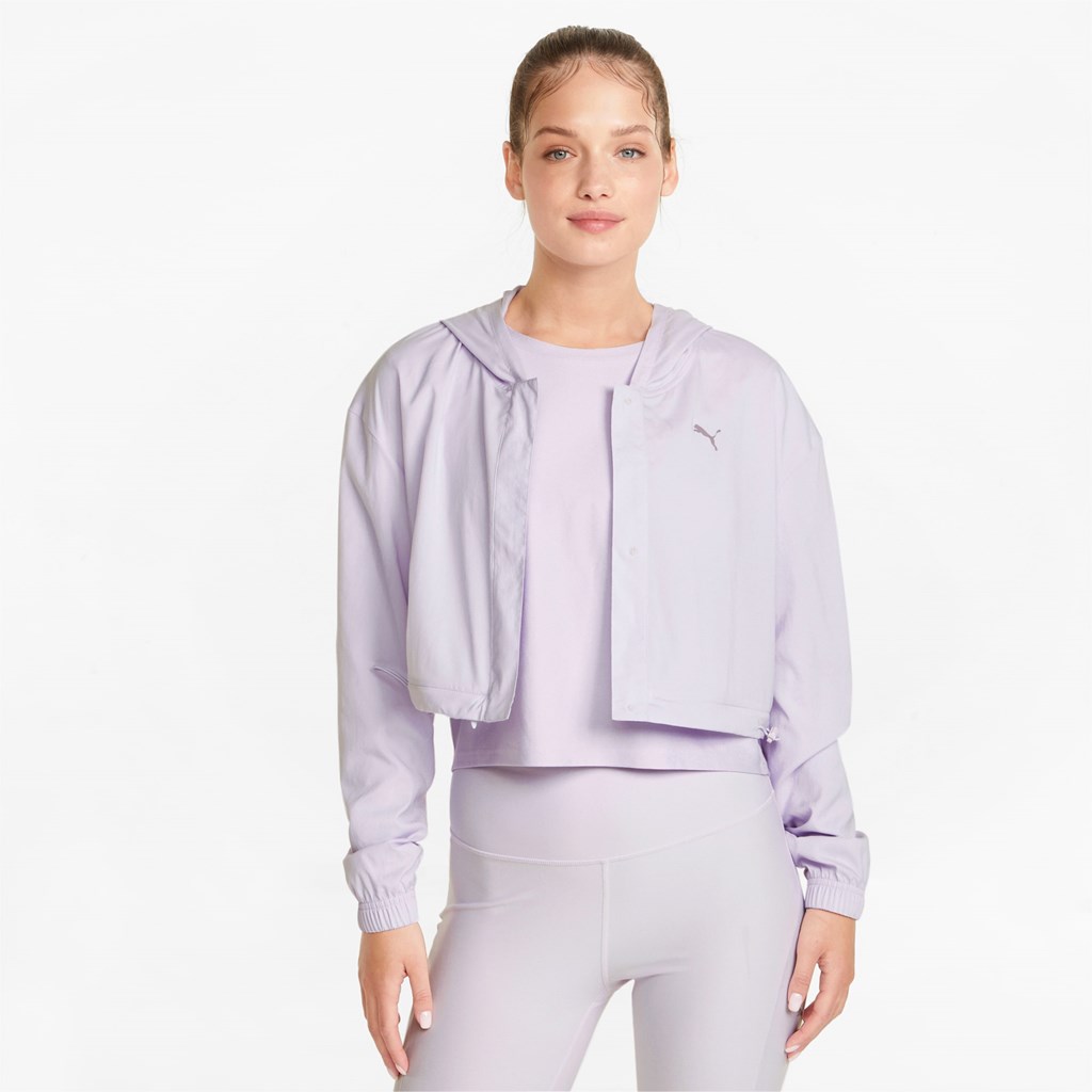 Puma Studio Convert Flow Trenings Jakke Dame Lavendel | 041OVMZUJ