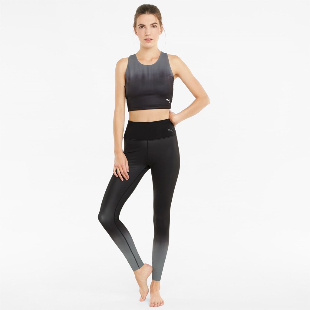 Puma Studio Ombre Racerback Trenings Crop Topper Dame Svarte | OV6180745