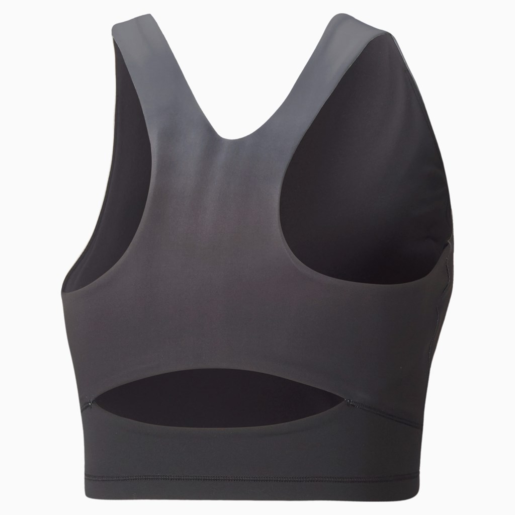 Puma Studio Ombre Racerback Trenings Crop Topper Dame Svarte | OV6180745