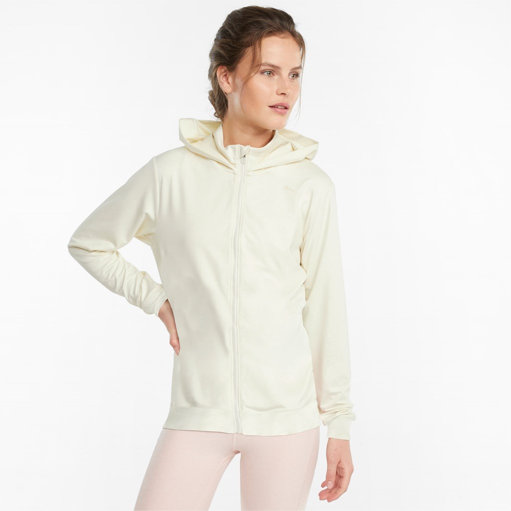 Puma Studio Yogini Full-Zip Trenings Jakke Dame Ivory Glow Heather | 765EJBDVK