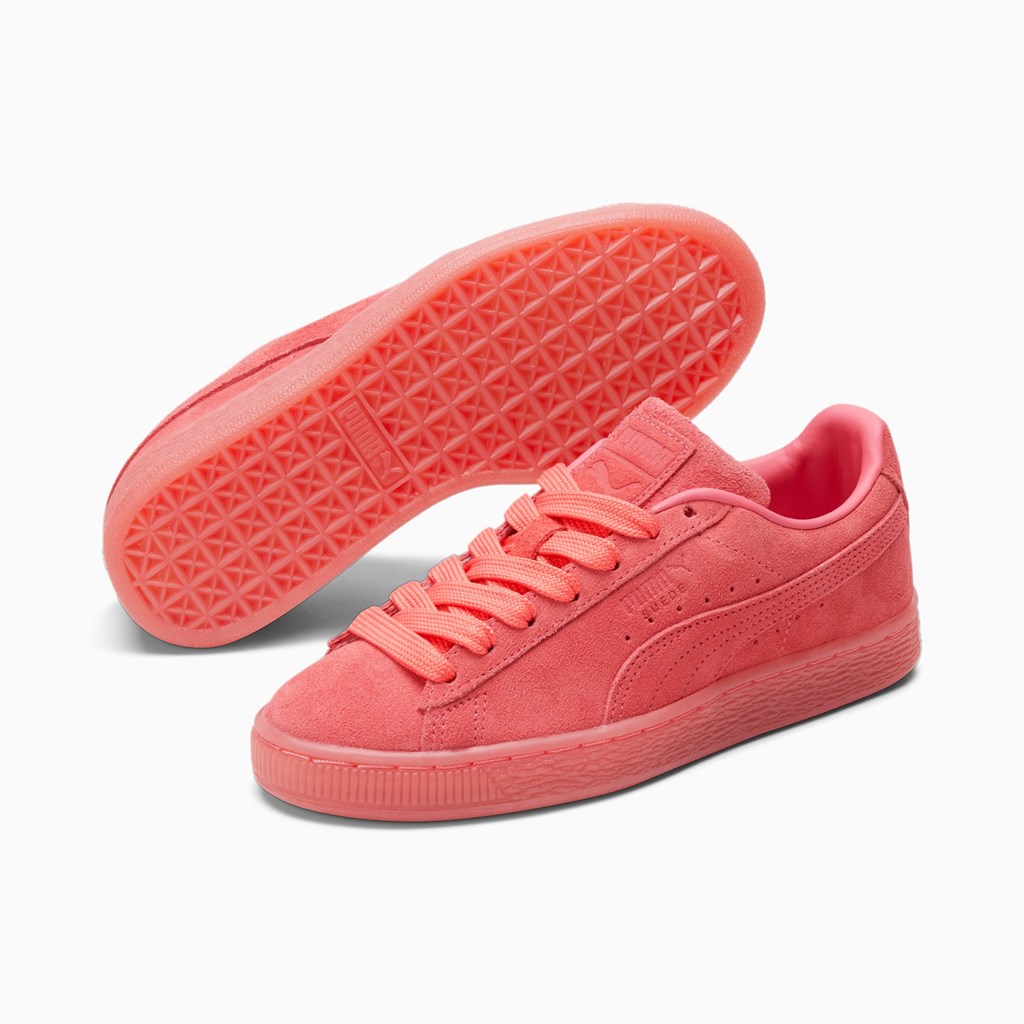 Puma Suede Classic Mono Iced JR Joggesko Gutt Korall | LC4932650