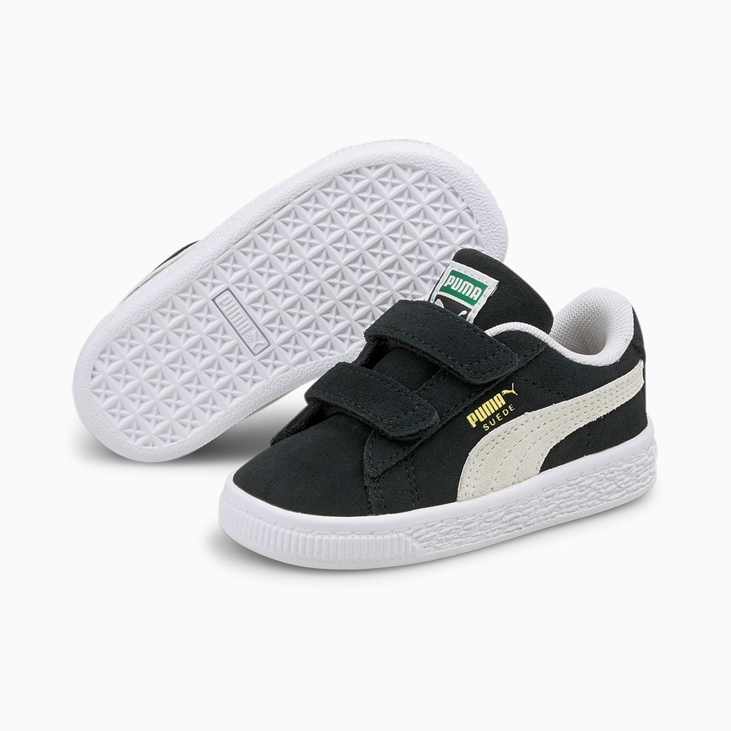 Puma Suede Classic XXI AC Toddler Joggesko Jente Svarte Hvite | HG3017594