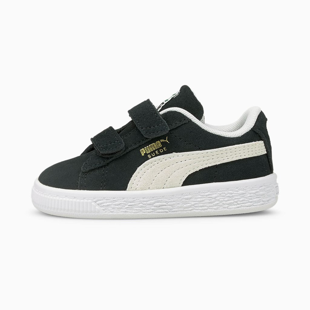 Puma Suede Classic XXI AC Toddler Joggesko Gutt Svarte Hvite | JN1697234