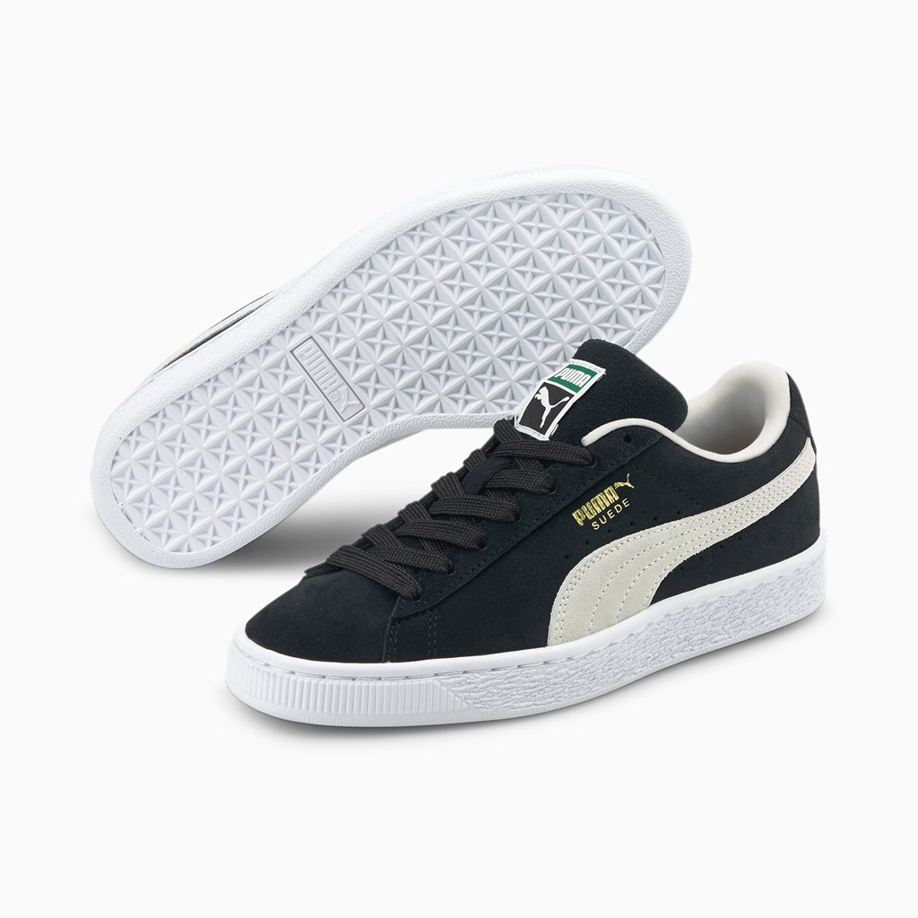 Puma Suede Classic XXI JR Joggesko Gutt Svarte Hvite | FO8054276