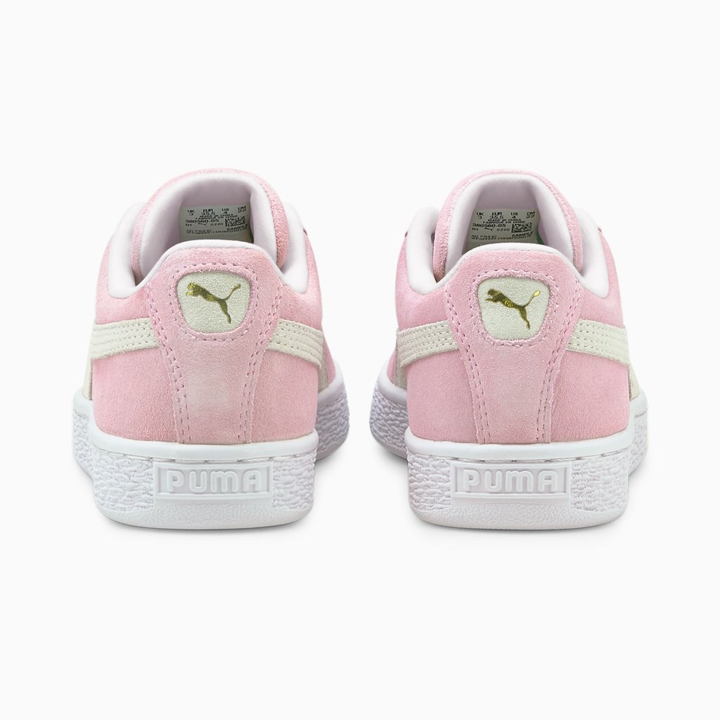 Puma Suede Classic XXI JR Joggesko Gutt Rosa Hvite | KX1053879