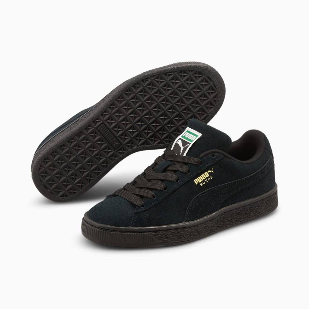 Puma Suede Classic XXI JR Joggesko Gutt Svarte Svarte | UE9324105