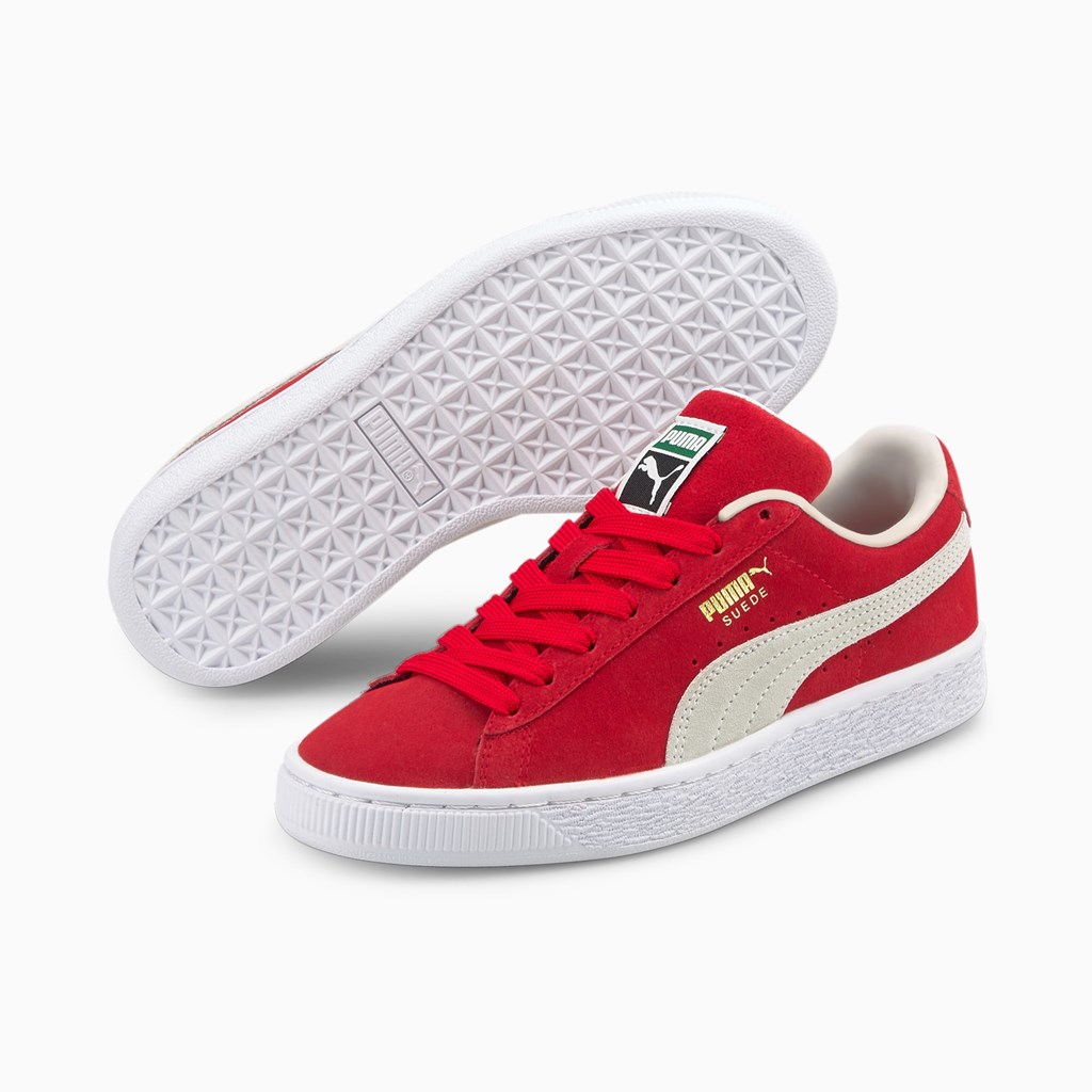 Puma Suede Classic XXI JR Joggesko Gutt Rød Hvite | VL0925187