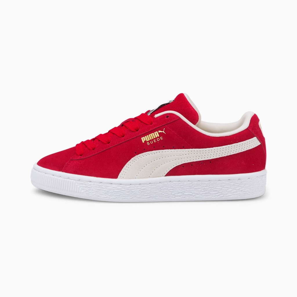 Puma Suede Classic XXI JR Joggesko Gutt Rød Hvite | VL0925187