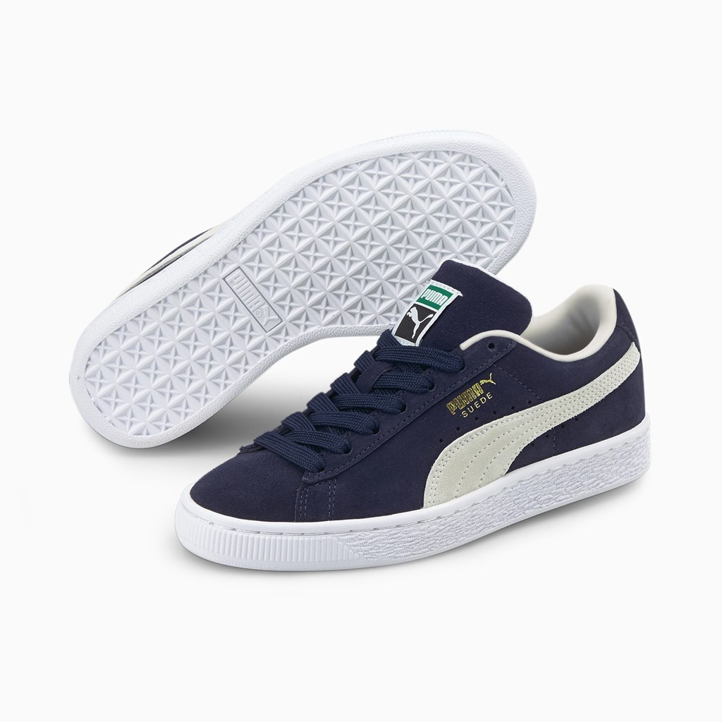 Puma Suede Classic XXI JR Joggesko Gutt Hvite | ZV4837692