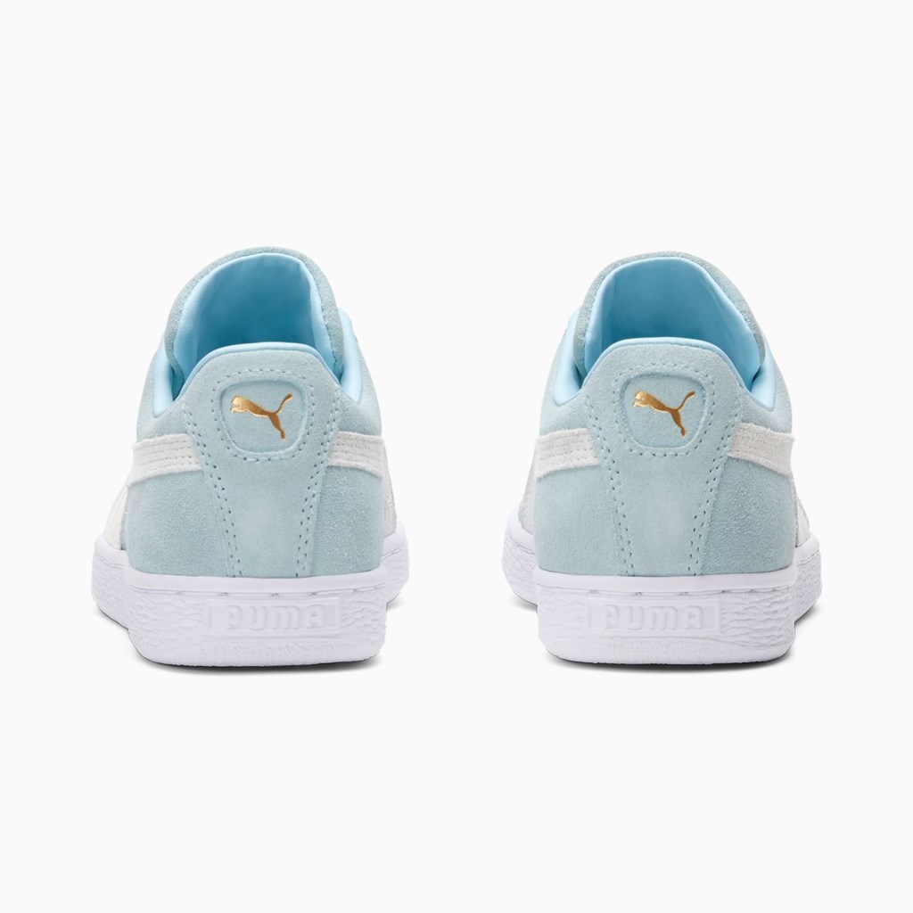 Puma Suede Classic XXI Joggesko Dame Blå Hvite Gull | DO2467581