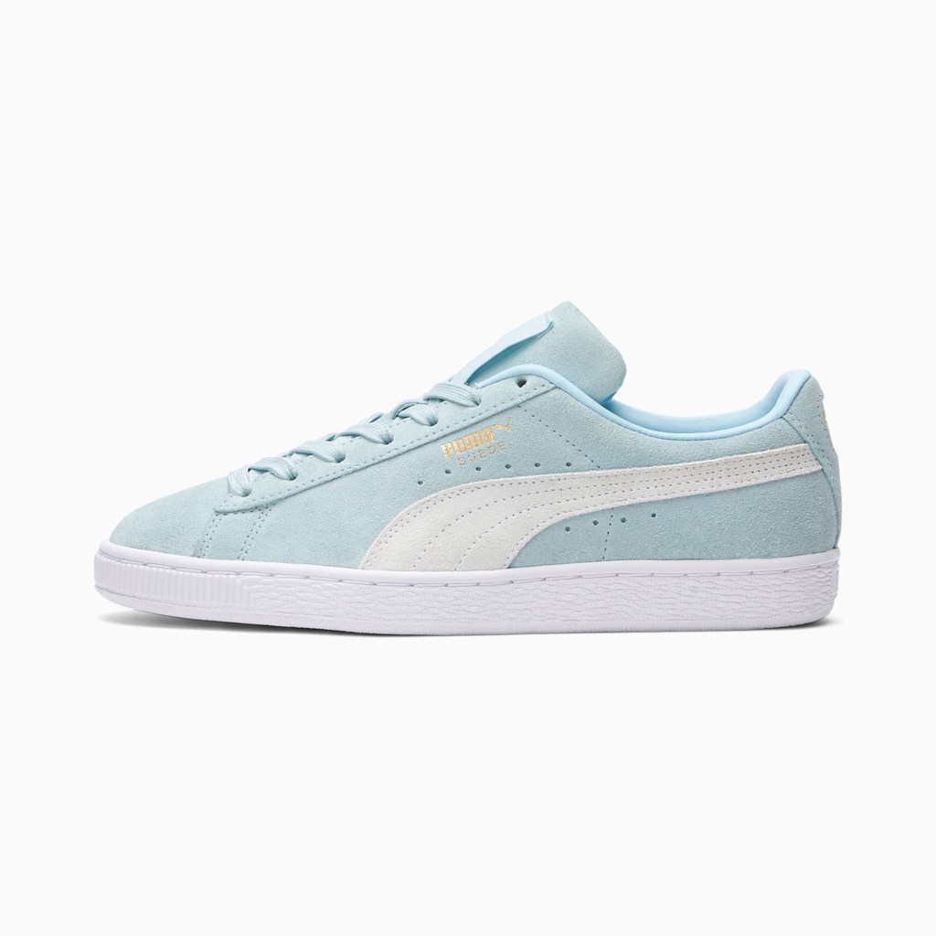 Puma Suede Classic XXI Joggesko Dame Blå Hvite Gull | DO2467581