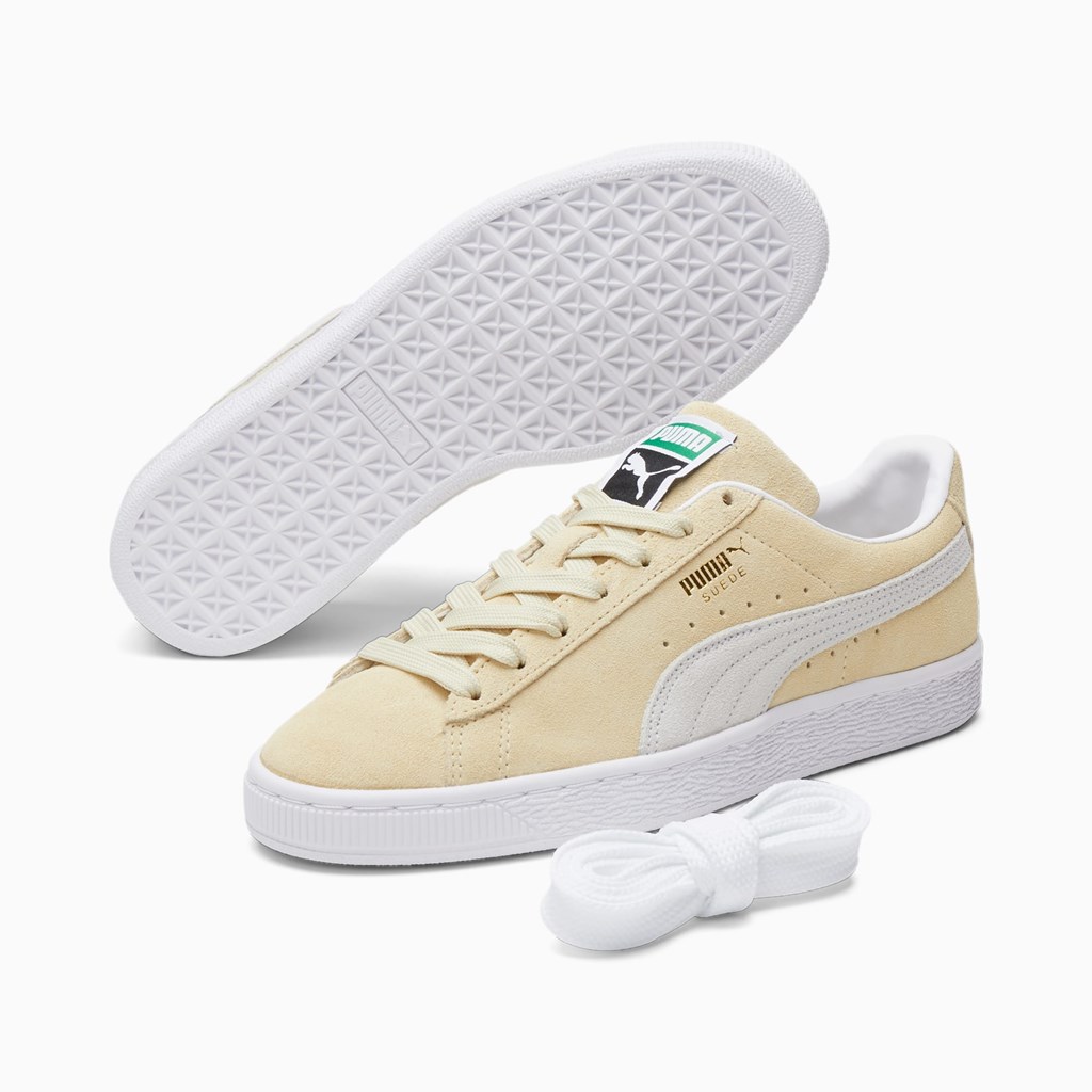 Puma Suede Classic XXI Joggesko Dame Gul Hvite | SE8236045