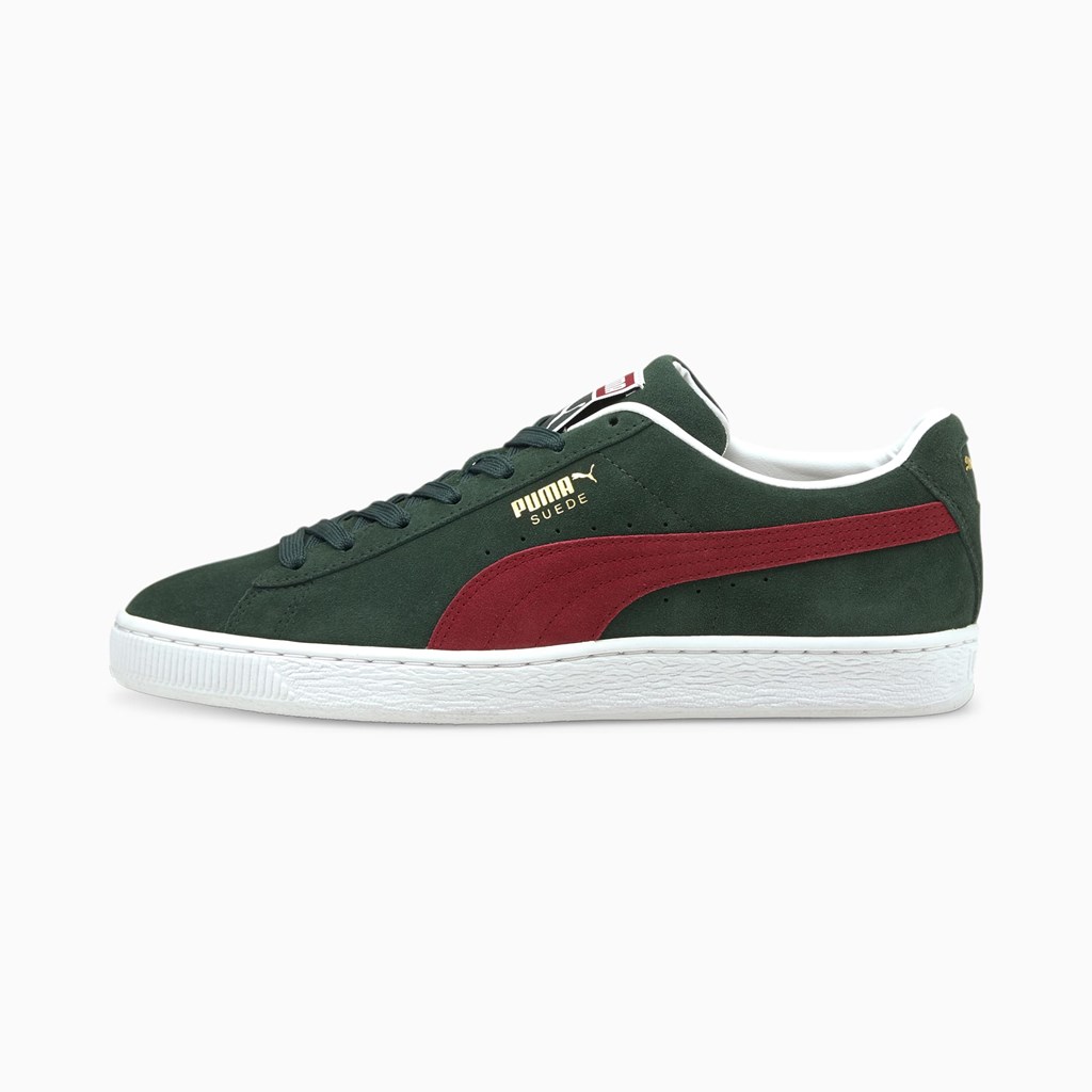 Puma Suede Classic XXI Joggesko Herre Grønn Rød Hvite | XG7563012