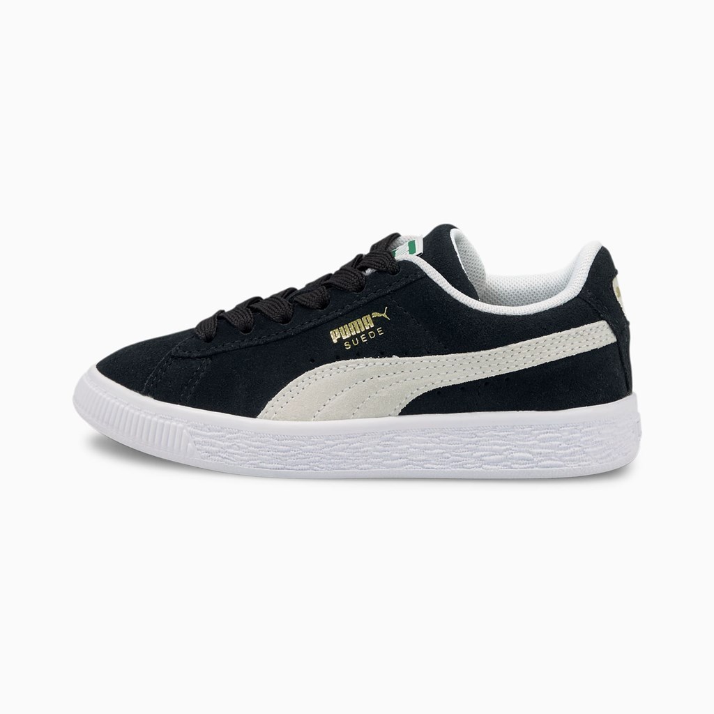 Puma Suede Classic XXI Little Joggesko Gutt Svarte Hvite | QI0861249