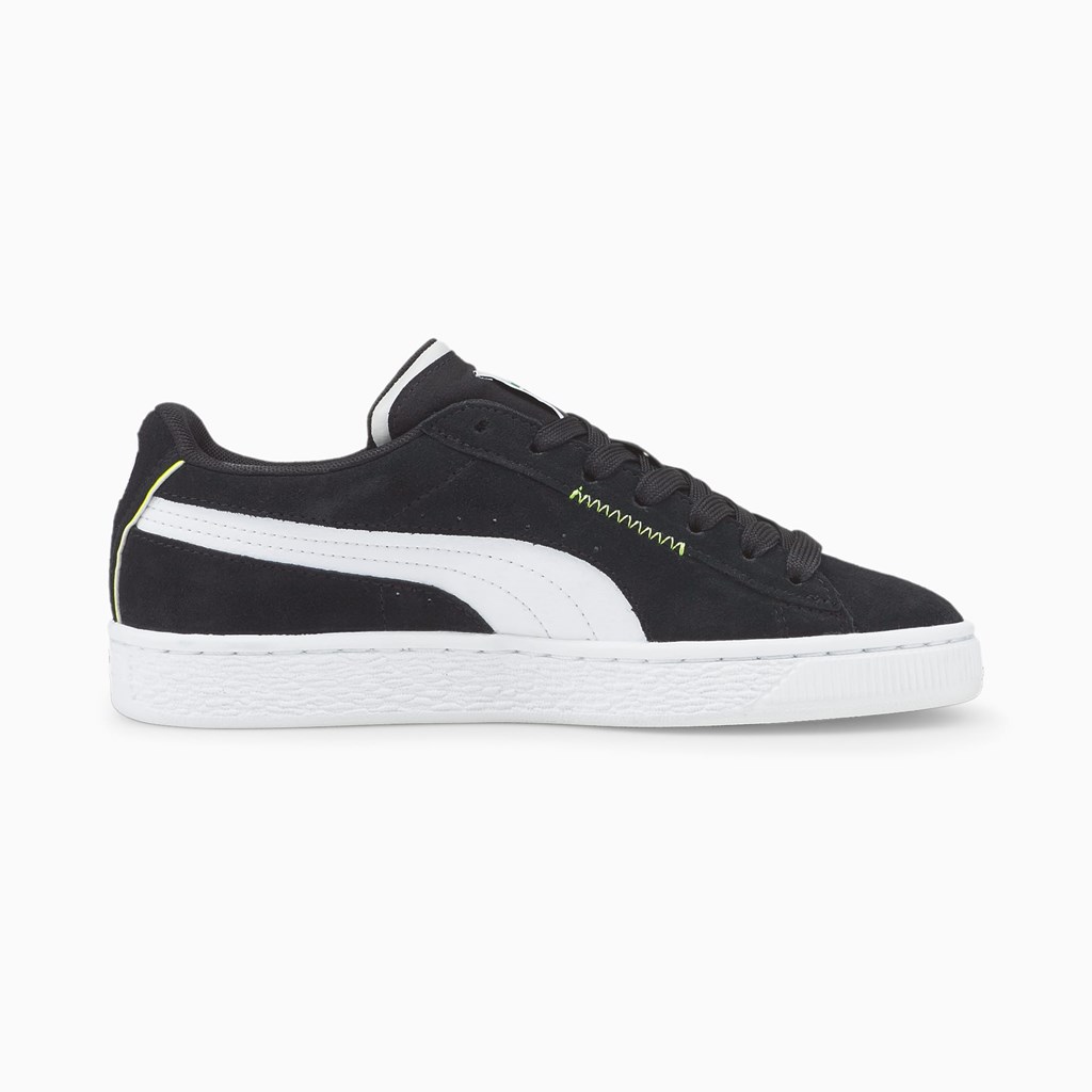 Puma Suede Displaced JR Joggesko Gutt Svarte Hvite | RQ2071539