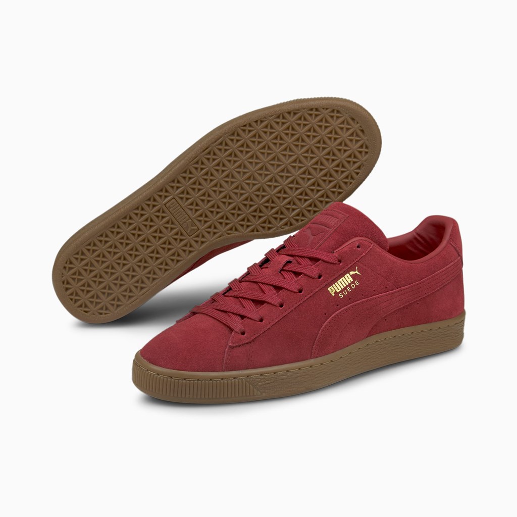 Puma Suede Gum Joggesko Herre Rød | HI2035678