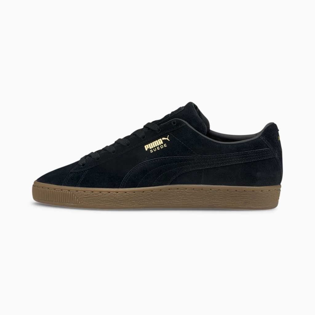 Puma Suede Gum Joggesko Herre Svarte | GL4036859