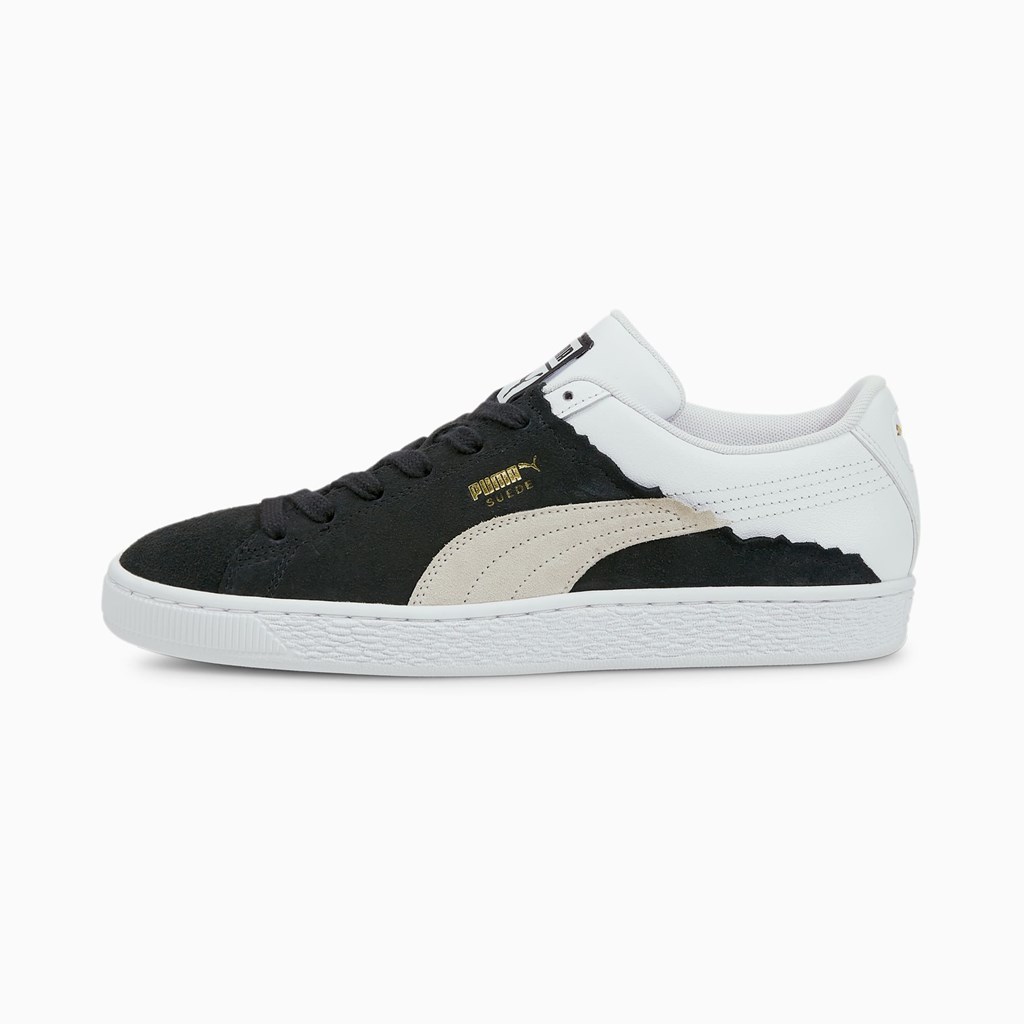 Puma Suede Layers Joggesko Herre Svarte Hvite | SX6195378