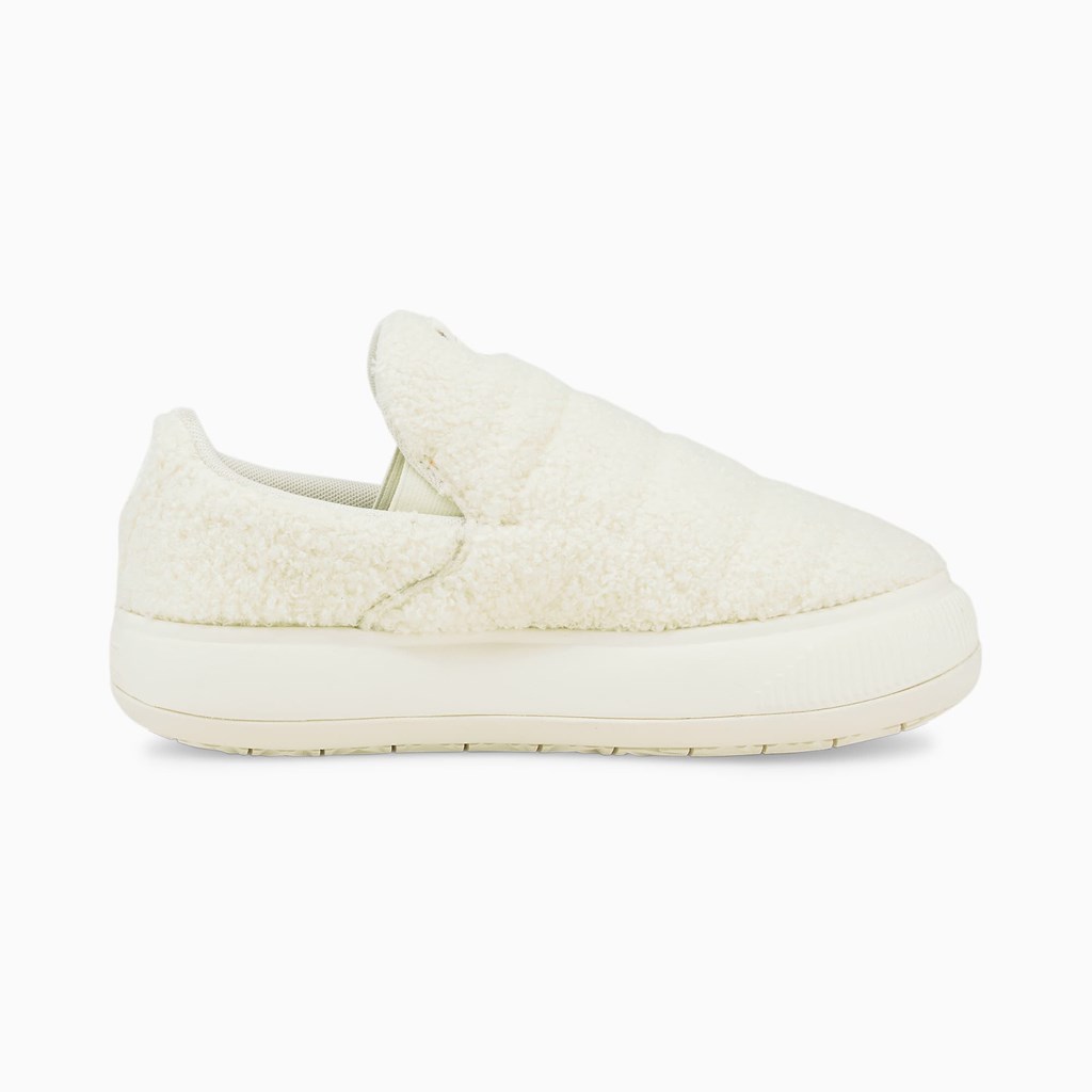 Puma Suede Mayu Slip-On Teddy Joggesko Dame Marshmallow / Putty | TE2041539