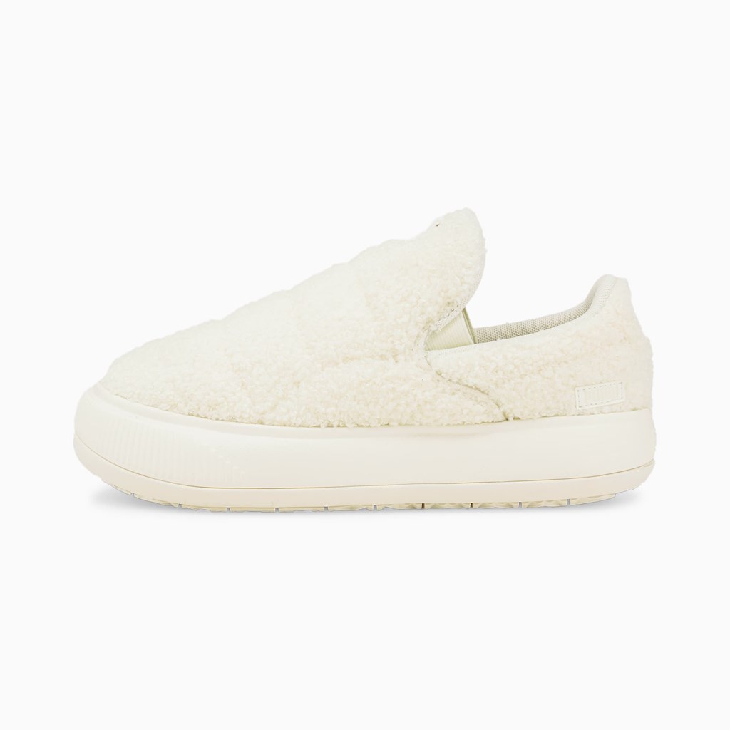 Puma Suede Mayu Slip-On Teddy Joggesko Dame Marshmallow / Putty | TE2041539