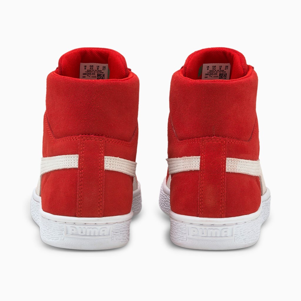 Puma Suede Mid XXI Joggesko Dame Rød Hvite | DB6524310