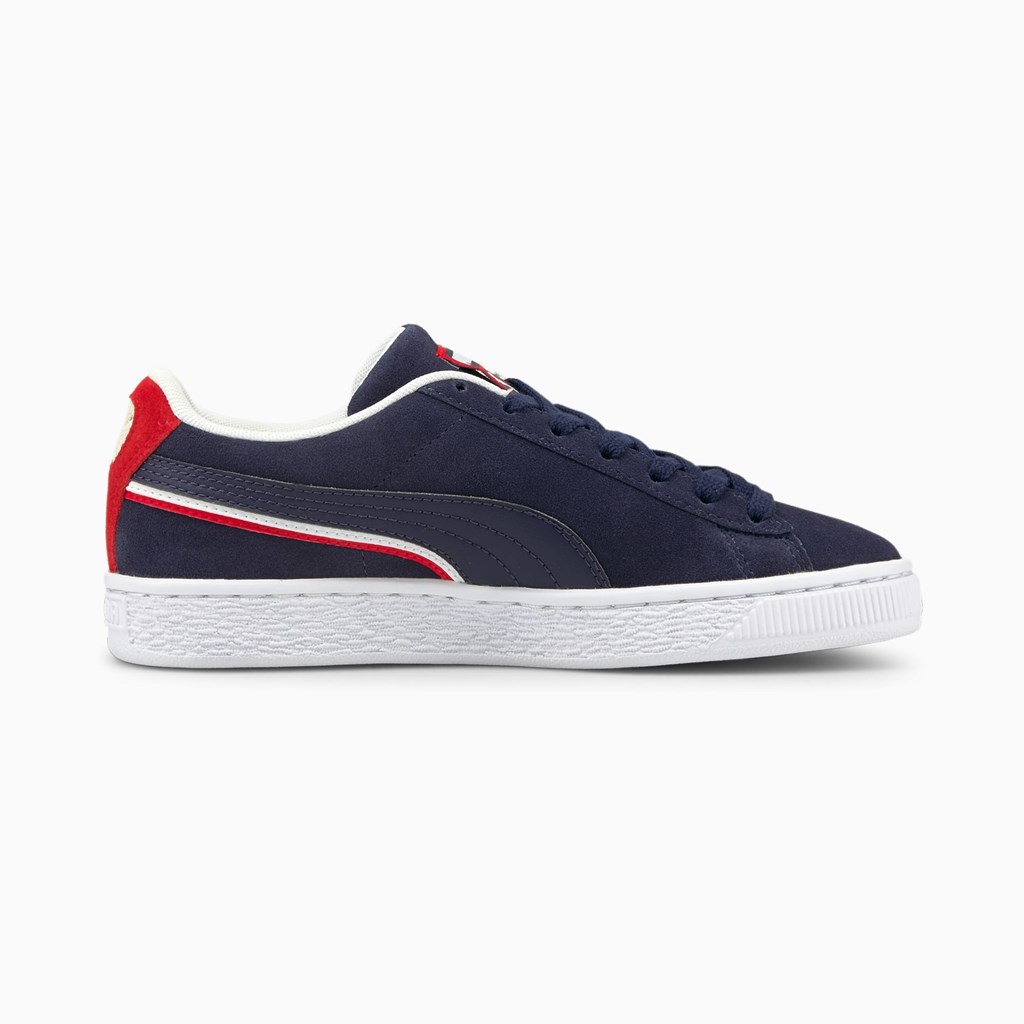 Puma Suede Triplex JR Joggesko Gutt Rød Hvite | VD9801563