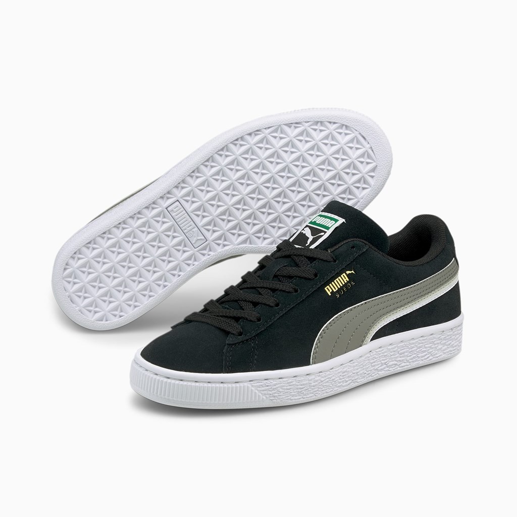 Puma Suede Triplex JR Joggesko Gutt Svarte Hvite | RE0865149