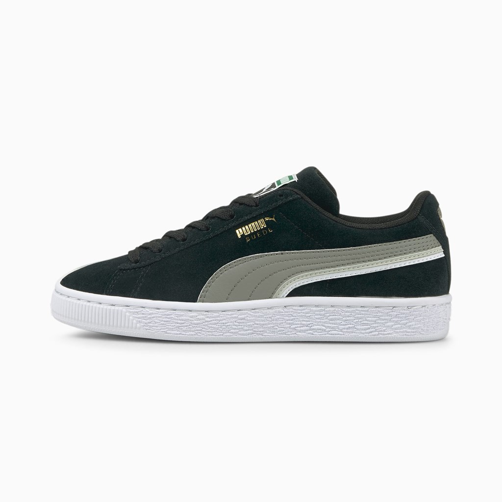 Puma Suede Triplex JR Joggesko Jente Svarte Hvite | NG0214835