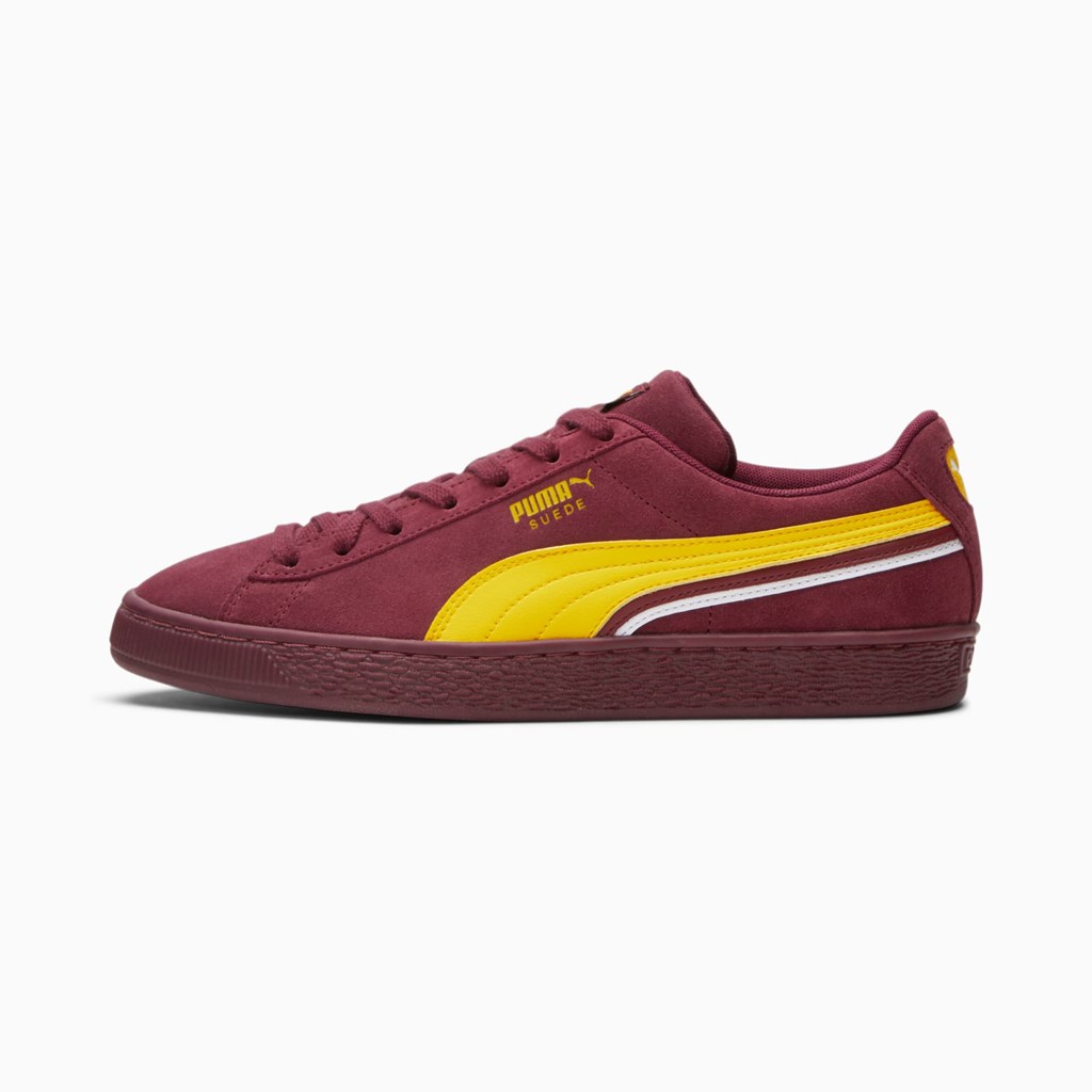 Puma Suede Triplex Joggesko Dame Burgunder Hvite | ZY7541086