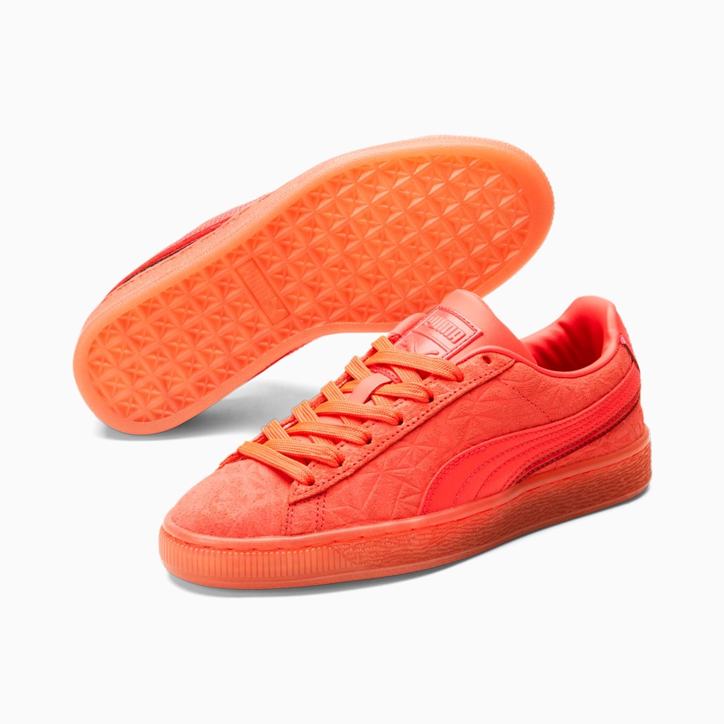 Puma Suede Triplex Mono JR Joggesko Gutt Rosa Rød | DY9845273