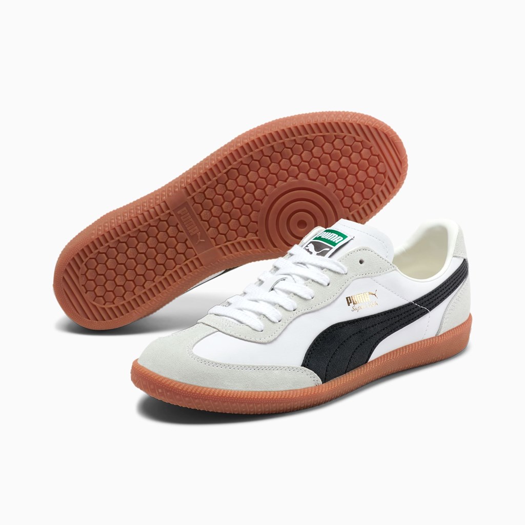 Puma Super Liga OG Retro Joggesko Herre Hvite Svarte Gull | YD4038267