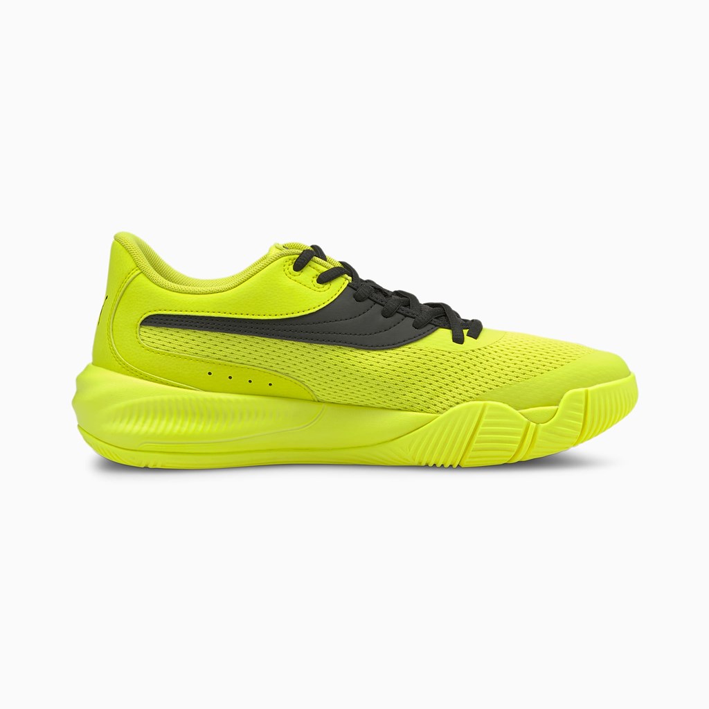 Puma Triple Basketball Joggesko Dame Gul Svarte | UT7419623