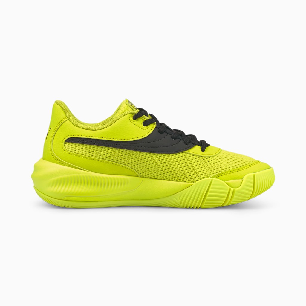 Puma Triple Basketball Jr Basketsko Jente Gul Svarte | 748IWYQDU