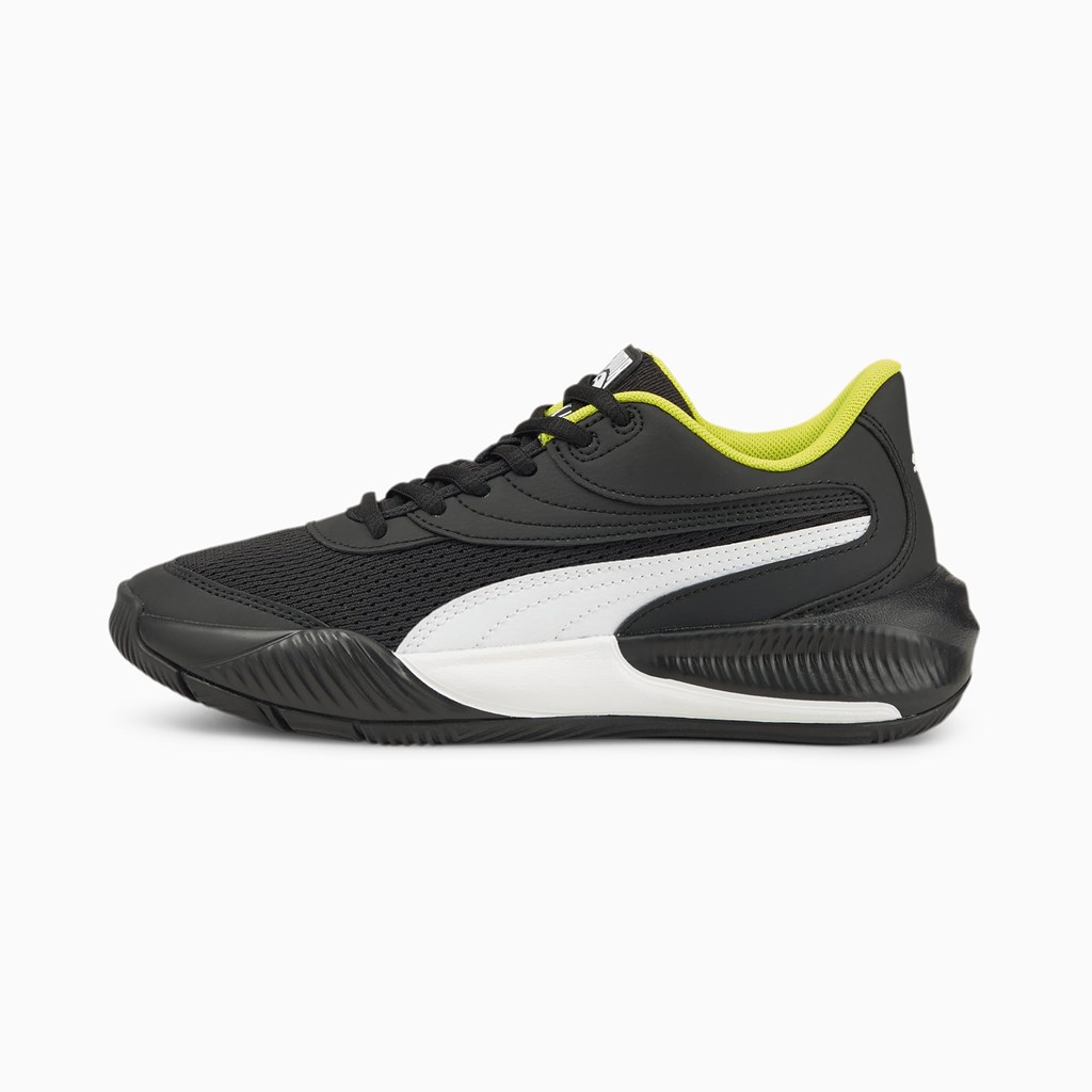 Puma Triple Basketball Jr Basketsko Jente Svarte Hvite | 783SYHJZK