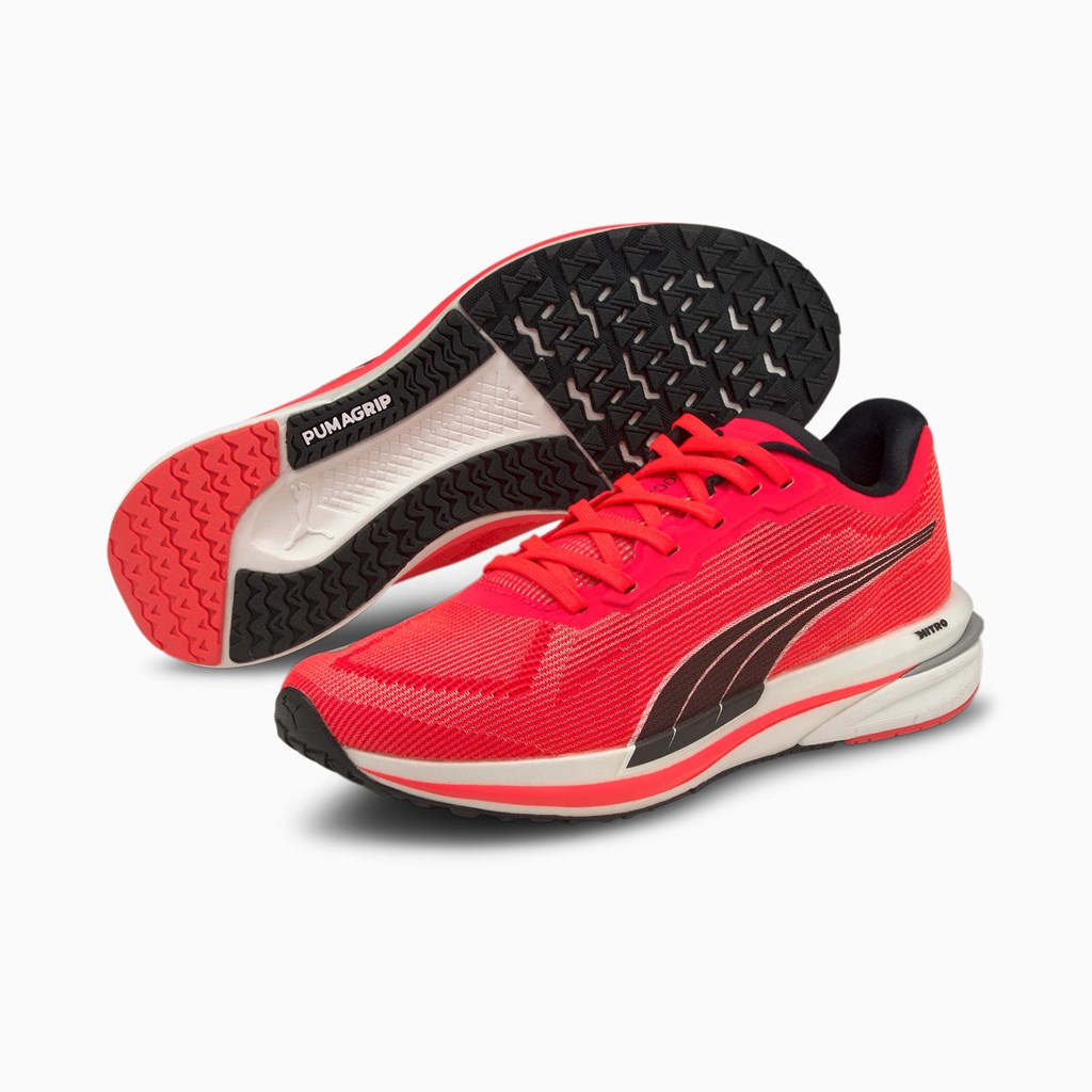 Puma Velocity NITRO Løpesko Dame Hvite Svarte | 401PGCDHS