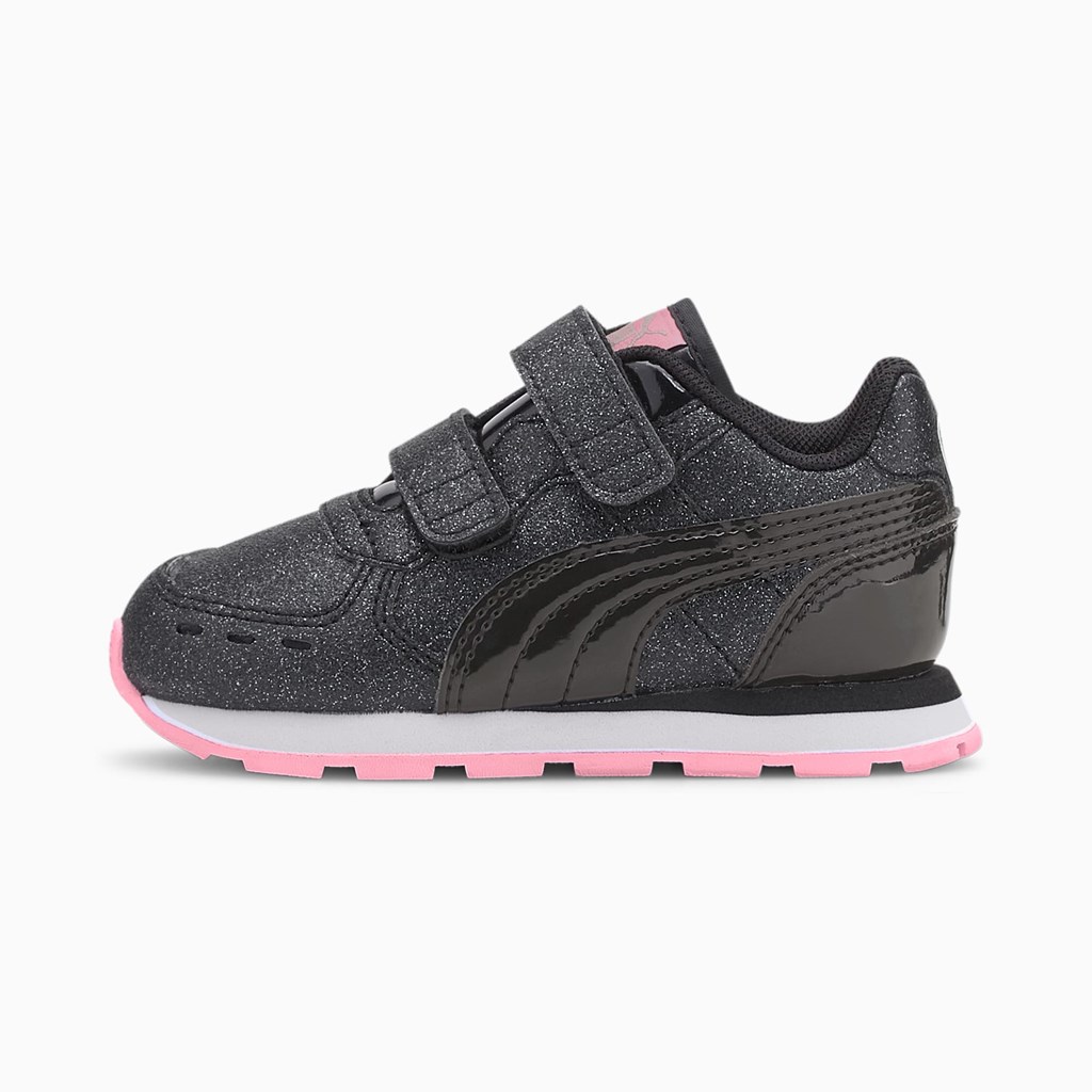 Puma Vista Glitz Toddler Joggesko Jente Svarte Svarte Rosa | LH7389014