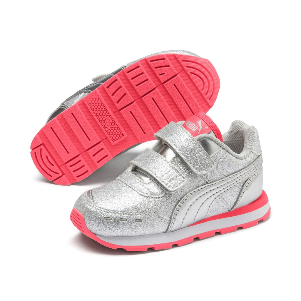 Puma Vista Glitz Toddler Joggesko Jente Sølv Korall Hvite | ZR6235194