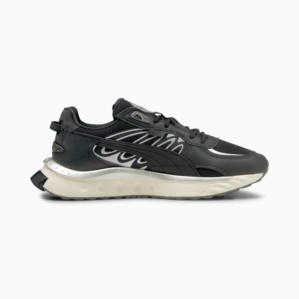 Puma Wild Rider Techno Joggesko Herre Svarte Sølv | UN1306725