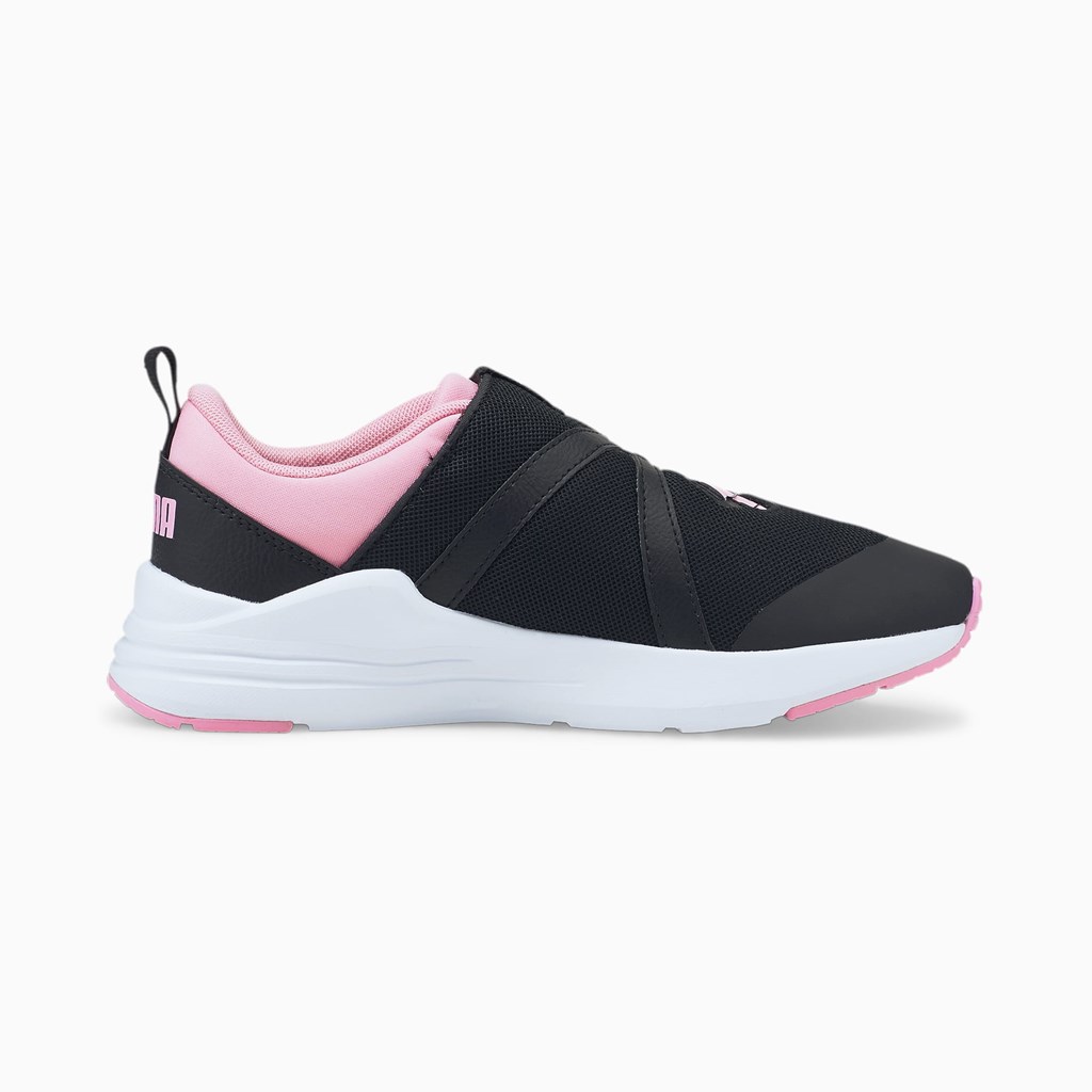 Puma Wired Run Disc JR Joggesko Gutt Svarte Rosa | YW6479018