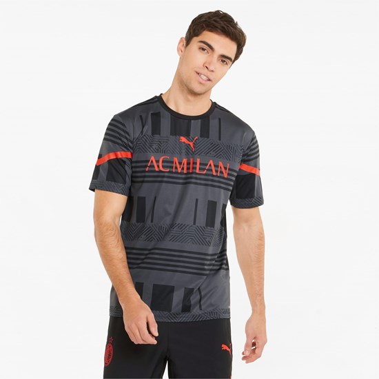 Puma ACM Prematch Jersey Herre Svarte Rød | 805BKJAOQ