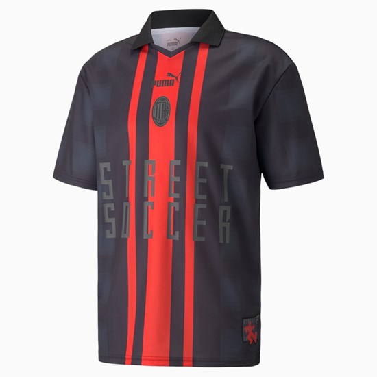 Puma ACM Street Soccer Jersey Herre Svarte Rød | 190AZWHMV