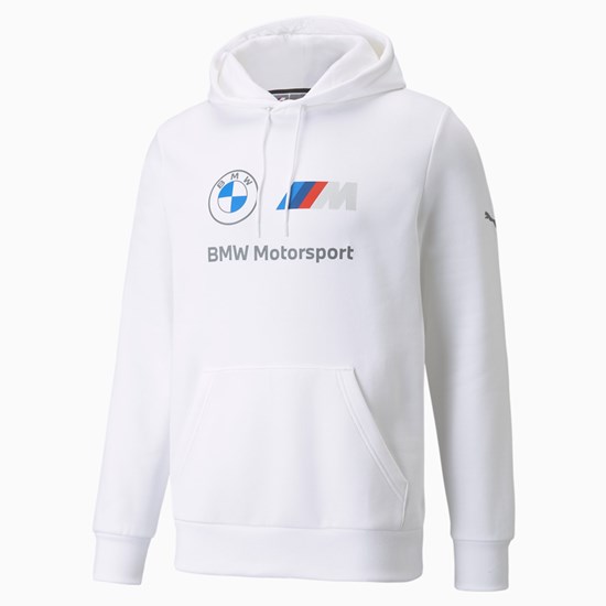 Puma BMW M Motorsport Essentials Fleece Hettegensere Herre Hvite | 416YCVHSP