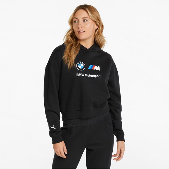 Puma BMW M Motorsport Essentials Logo Hettegensere Dame Svarte | 581FNZDGL