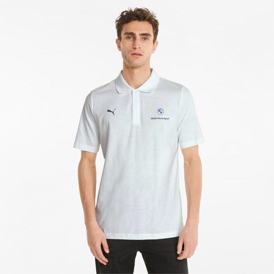 Puma BMW M Motorsport Jacquard Polo T Skjorte Herre Hvite | 195DXJCYU