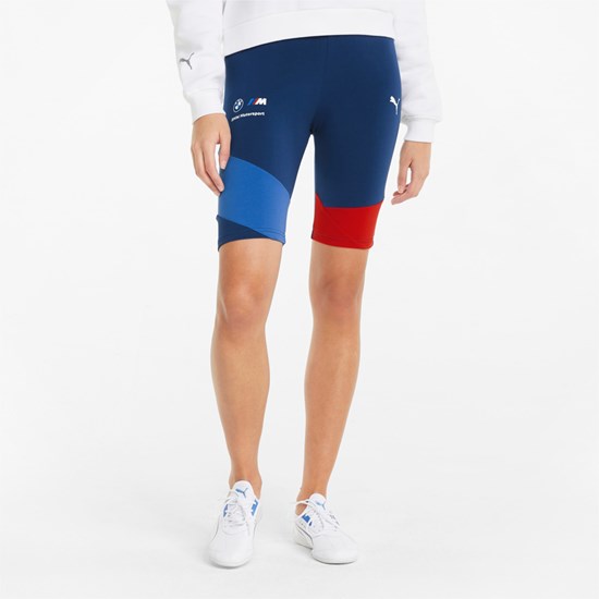 Puma BMW M Motorsport Statement Kort Leggings Dame Blå | 059FYHBQO