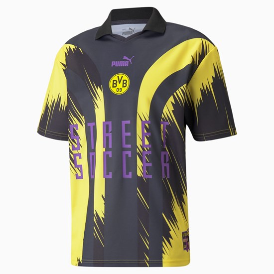 Puma BVB Street Soccer Soccer Jersey Herre Svarte Gul | 829TBMCZO